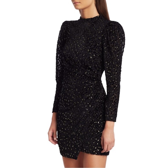 A.L.C. • Jane Metallic Velvet Burnout Mini Dress - Picture 6 of 16